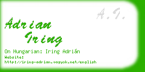 adrian iring business card